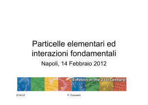 Particelle elementari ed interazioni fondamentali