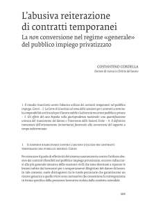 L`abusiva reiterazione di contratti temporanei