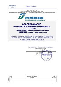 ACCORDI QUADRO PIANO DI SICUREZZA E COORDINAMENTO