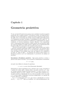 Geometria proiettiva - Matematica e Informatica
