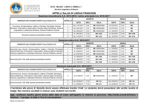 APPELLI SeLdA DI LINGUA FRANCESE