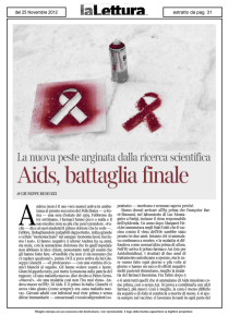 Aids, battaglia finale - Istituto di Ricerche Farmacologiche Mario Negri