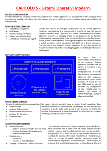 CAPITOLO 5 - Sistemi Operativi Moderni