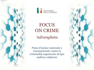 FOCUS ON CRIME `ndrangheta