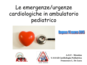 Le urgenze cardiologiche nel paziente pediatrico in Pronto