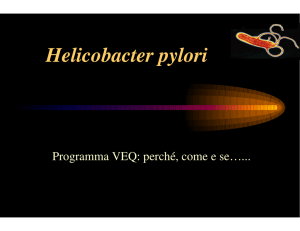 VEQ in Diagnostica Microbiologica: Elicobacter pylori