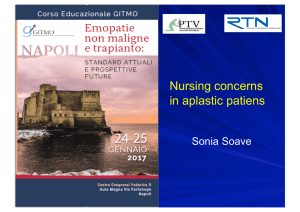 S. Soave Nursing concerns in aplastic patients