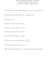 Esame di Matematica del Continuo – 09/07/2013 0. Verifica