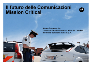 Il futuro delle Comunicazioni Mission Critical
