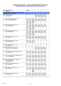 Facoltà di Economia - Università degli Studi di Genova