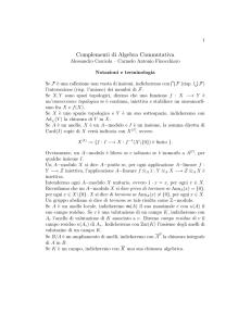 Complementi di Algebra Commutativa