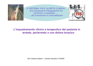 L`inquadramento clinico e terapeutico del paziente in arresto