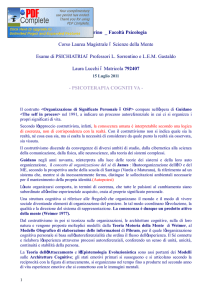 Università Torino _ Facoltà Psicologia Corso Laurea Magistrale