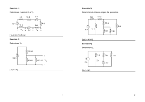 Esercizio 1) Determinare il valore di Vx e Vy. [ Vx=2.4 V, Vy=3.3 V