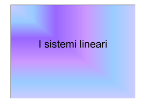 lezione 1-2 i sistemi lineari [modalità compatibilità]