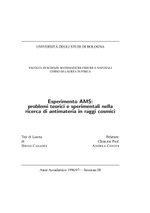 Esperimento AMS - Istituto Nazionale di Fisica Nucleare