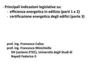 La certificazione energetica degli edifici