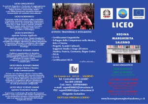 Brochure Open Day - Liceo Statale Regina Margherita