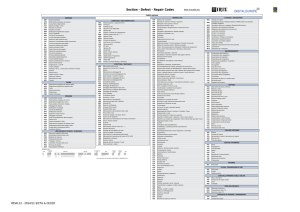 Section - Defect - Repair Codes - IRIS-Code