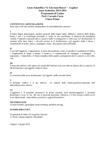 Cagliari Anno Scolastico 2014-2015 Programma di Latino Prof