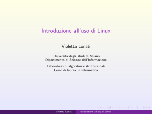 Introduzione all`uso di Linux