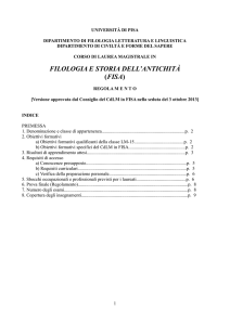 regolamento fisa - Dipartimento di Filologia, Letteratura e Linguistica