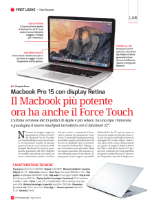 Il Macbook più potente ora ha anche il Force Touch
