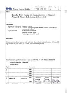 Raccolta Dati Catene di Strumentazione e Elementi Primari di