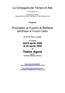 Prometeo ai Fuochi di Beltane Teatro Agorà