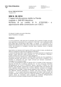 MM N. 38 /2014 Ia tappa ristrutturazione stabile La Filanda mappale
