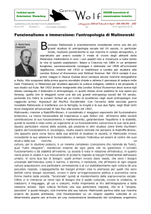 Funzionalismo e immersione: l`antropologia di Malinowski
