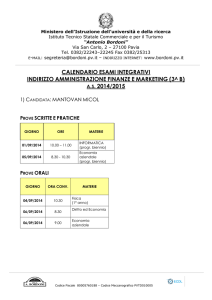 CALENDARIO ESAMI INTEGRATIVI INDIRIZZO