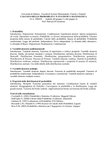 Università di Salerno - Facoltà di Scienze Matematiche, Fisiche e