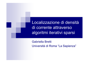 Localizzazione di densità di corrente attraverso algoritmi - Iac-Cnr