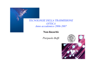 TECNOLOGIE DELLA TRASMISSIONE OTTICA Anno accademico