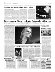 Trascinante Tozzi, la festa finisce in «Gloria»