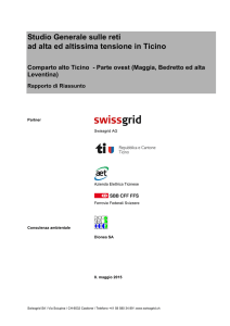 Studio Generale sulle reti ad alta ed altissima tensione in Ticino