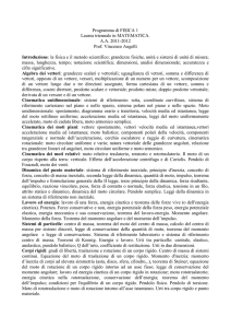 Fisica 1 - Dipartimento di Matematica