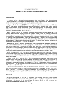 Convenzione quadro Enti locali Scuole paritarie private. 19/06/14