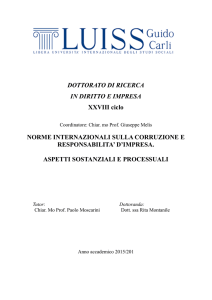 DOTTORATO DI RICERCA IN DIRITTO E IMPRESA XXVIII ciclo