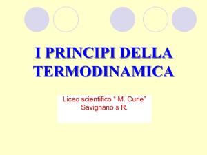 Il secondo principio della Termodinamica