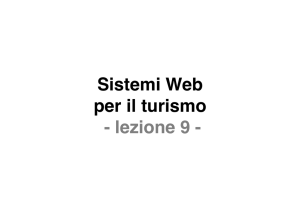 Sistemi Web per il turismo - lezione 9 -
