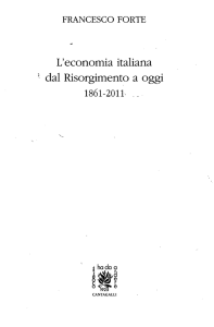 L`economia italiana dal Risorgimento a oggi