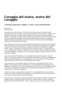 Azione - Settimanale di Migros Ticino Coraggio del teatro, teatro del