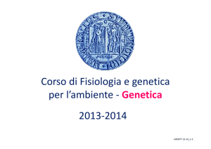 Informazioni introduttive al modulo Genetica 201314