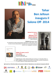 Tahar Ben Jelloun inaugura il Salone Off 2014