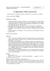 L`algoritmo delle password - Kangourou dell`Informatica