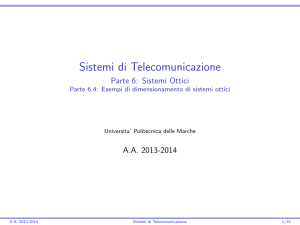 Sistemi di Telecomunicazione - Parte 6: Sistemi Ottici Parte 6.4