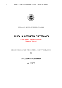 Corso di Laurea in Ingegneria Elettronica