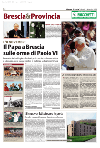 Giornale di Brescia 03.09.2009 - Parrocchia S. Andrea